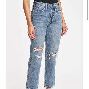 Pistola Charlie High Rise Straight with Exposed Button Fly - Pulse Destructed